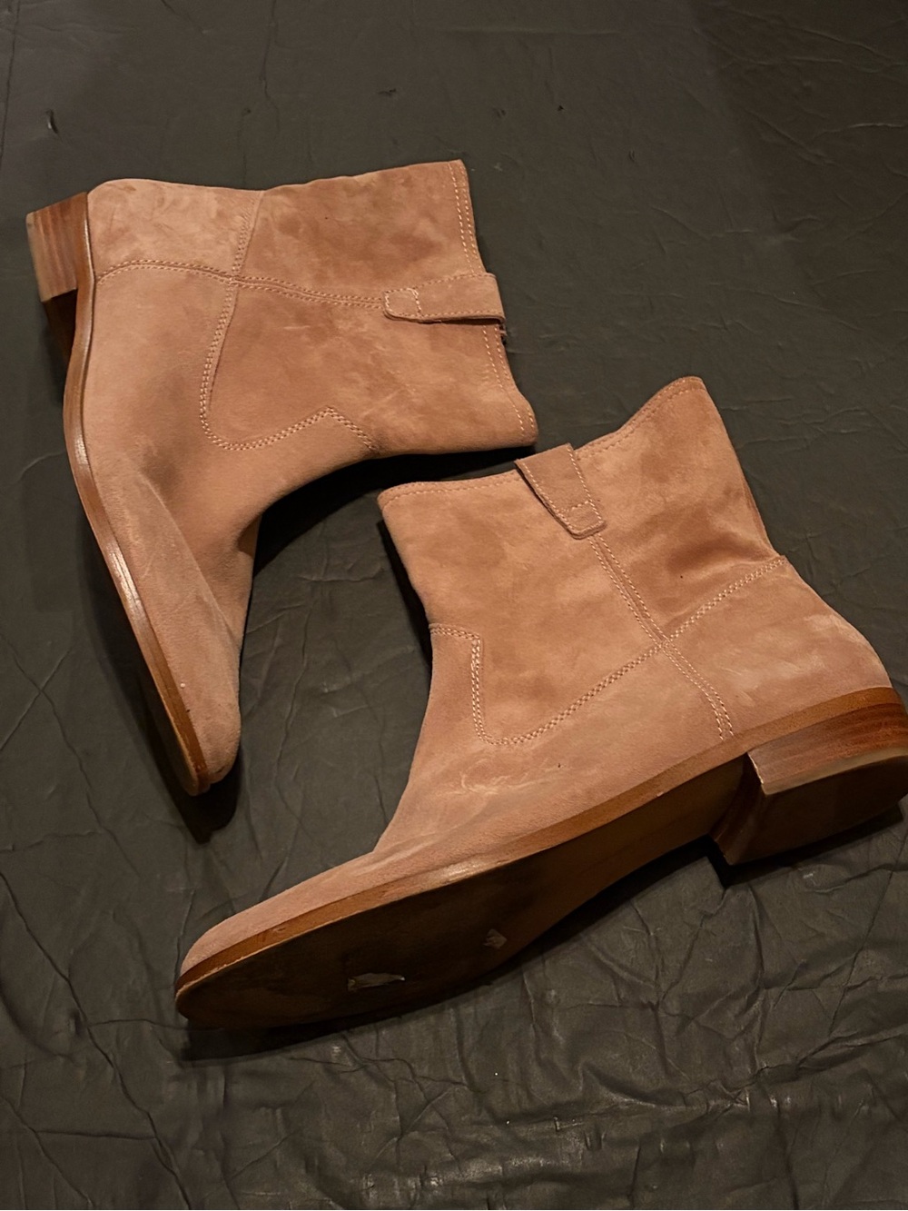Rebecca Minkoff Chasity Pink Suede Pull-on Booties - Women's 11